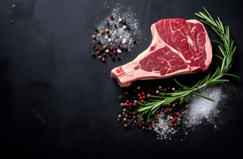 背景上的调味料文本的空间牛T骨牛排准备烹饪顶视图烧烤概念烤肉的配料,高清,摄影图,摄影图片,图片大全,摄影图免费下载